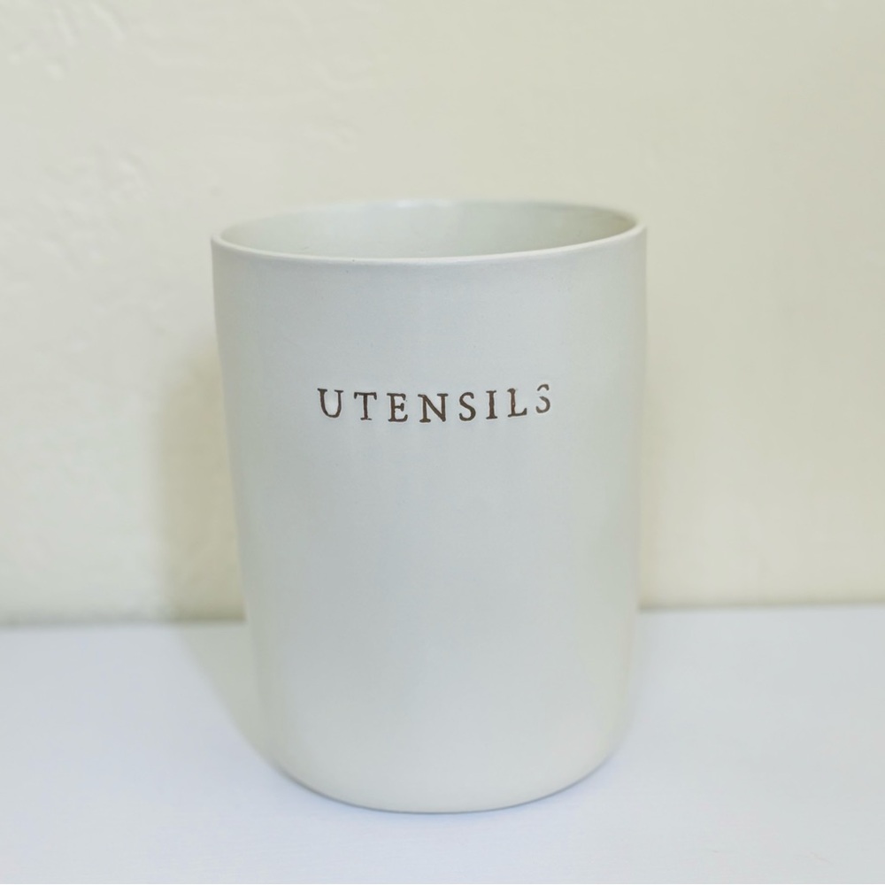 Hearth & Hand with Magnolia Utensil Holder Stoneware Sour Cream Color